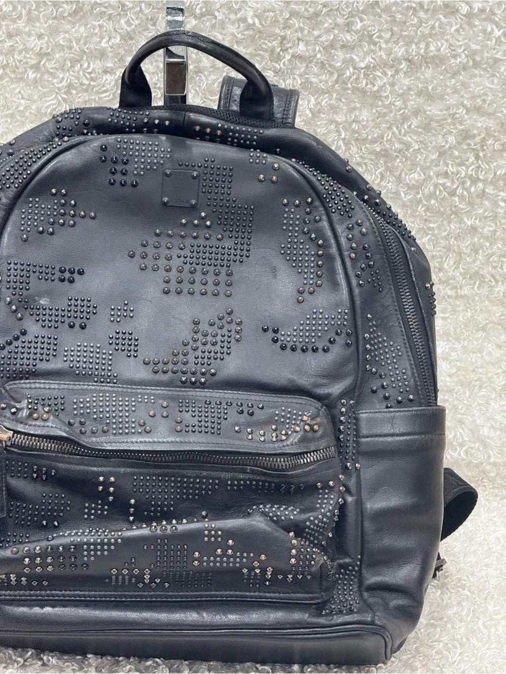 MCM Studded Stark Backpack Black